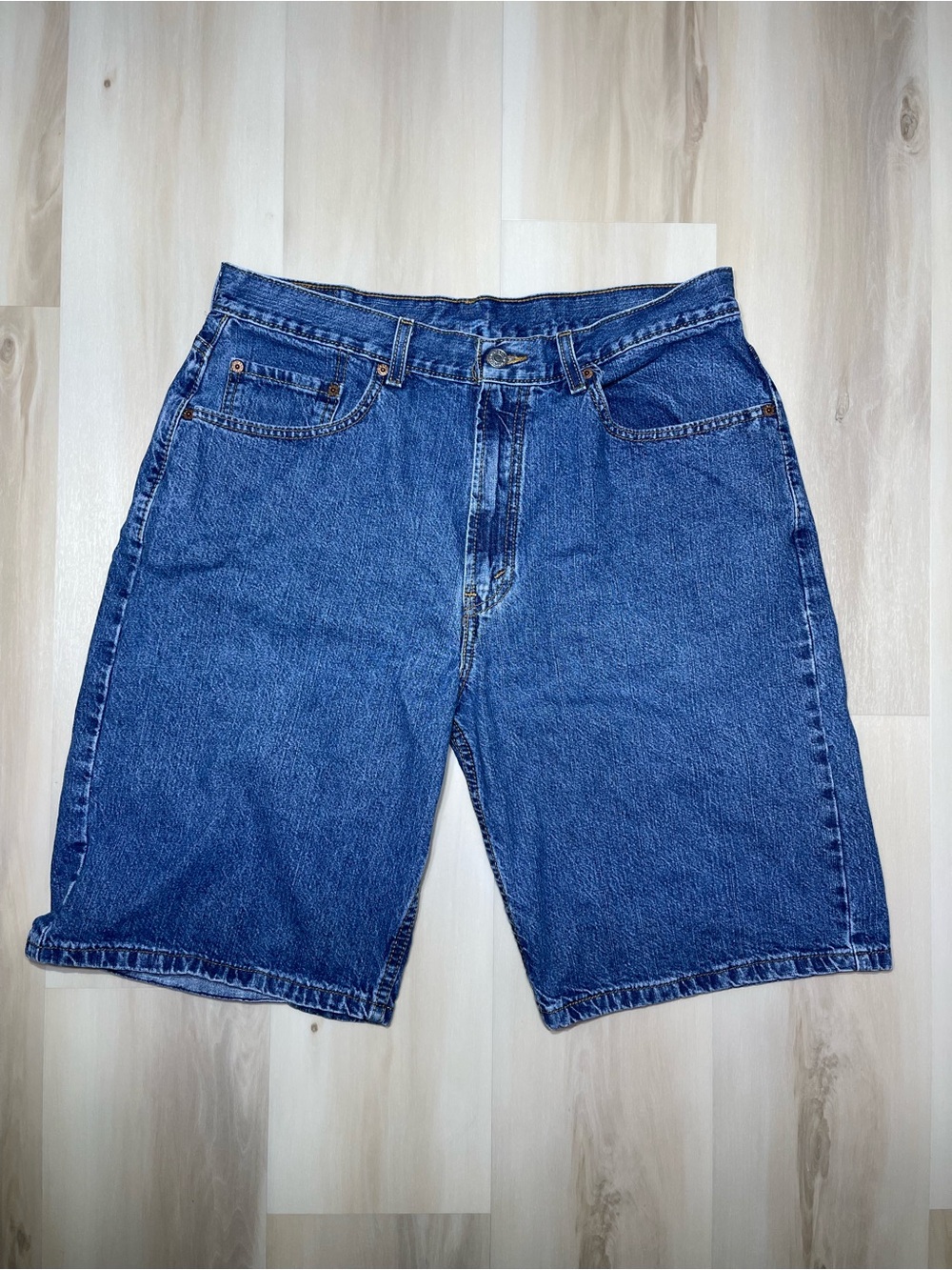 Levi’s Levi Strauss 569 Men’s Blue Denim Jean Shorts Loose Fit 5 Pockets Sz 34